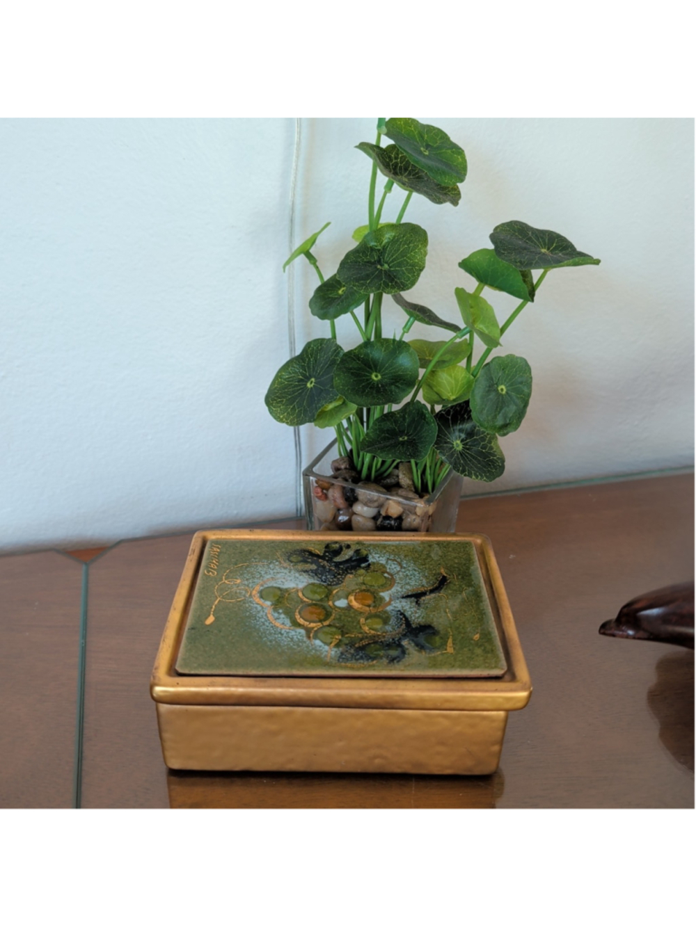 Vintage Sascha Brastoff Enamel Lidded Trinket Box